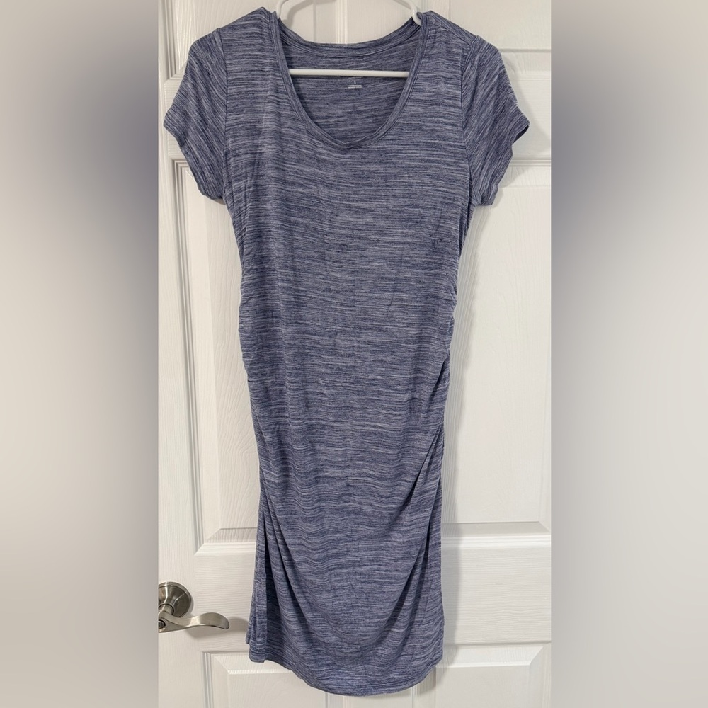 Liz Lange Maternity Heathered Blue Midi Dress